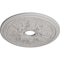 Ekena Millwork Rose and Ribbon Ceiling Medallion (Canopies up to 4"), 23 5/8"OD x 4"ID x 1 1/2"P, Ultra Pure White CM23ROUWF - alternate 2